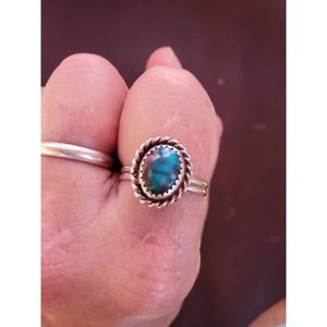 Vintage sterling turquoise ring stamped60